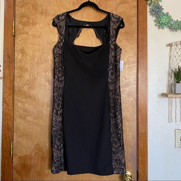 🍄 NWT Jackie Jon Cocktail Formal Wedding guest Lace Dress - Picture 1 of 9